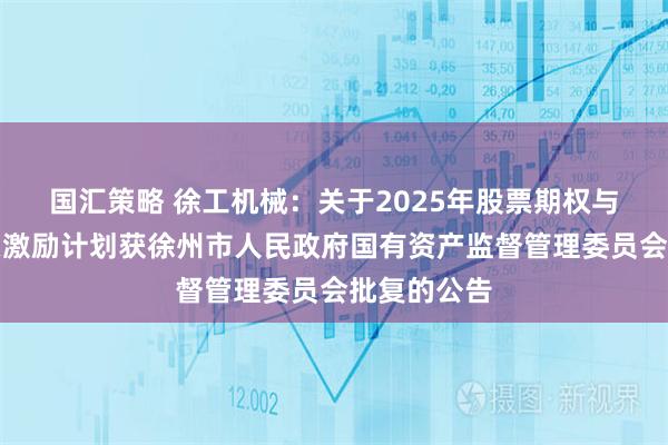 国汇策略 徐工机械：关于2025年股票期权与限制性股票激励计划获徐州市人民政府国有资产监督管理委员会批复的公告